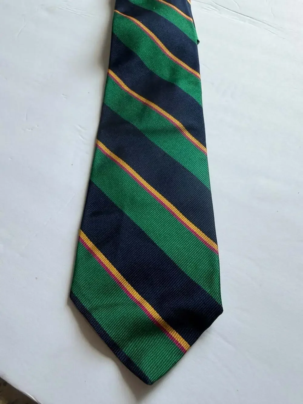 Brooks Brothers Makers Vintage Repp Stripe Silk Necktie